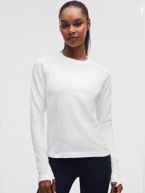 Lululemon Rest Less Variegated Ribbed Pullover NWOT Size 6